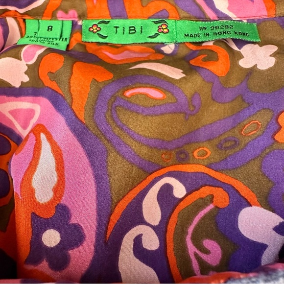 Tibi | Purple Wool Floral Silk Lined Pencil Skirt Size 8 - Picture 5 of 7